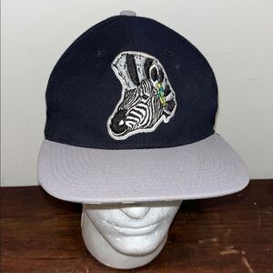 NEFF Zebrastyle Cap Black F11014 Zebra Stripes Ones Size Adjustable Wool Blend